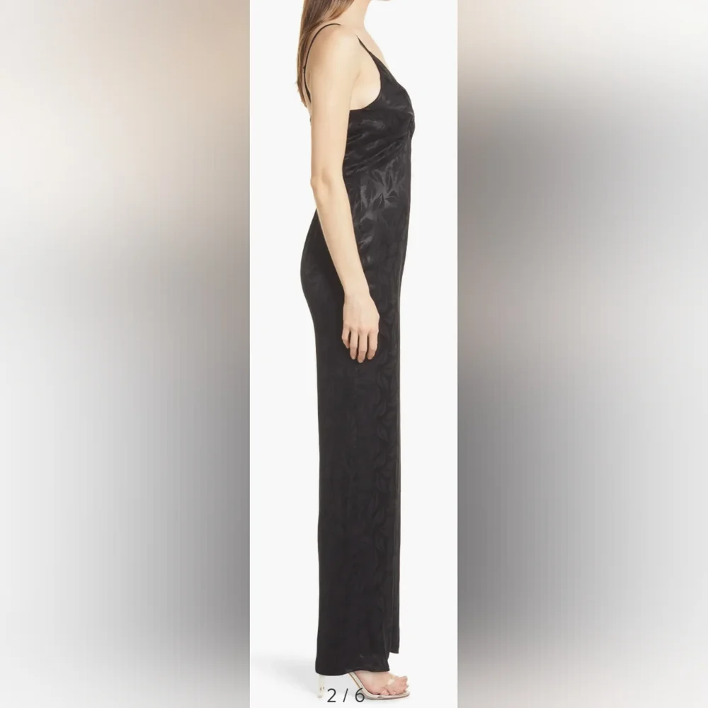 NSR Molli Jacquard Black Sleveless Jumpsuit Size Medium NWT - Picture 3 of 17